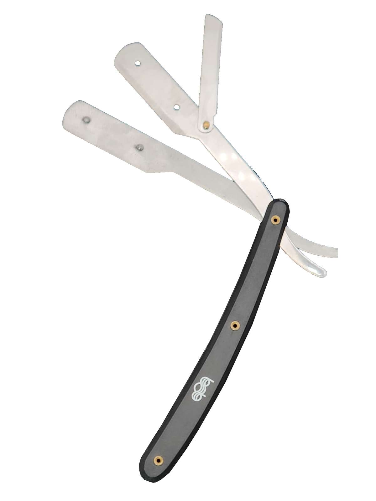 BOB Butterfly Plastic Handle Cut Throat Shaving Razor - Black