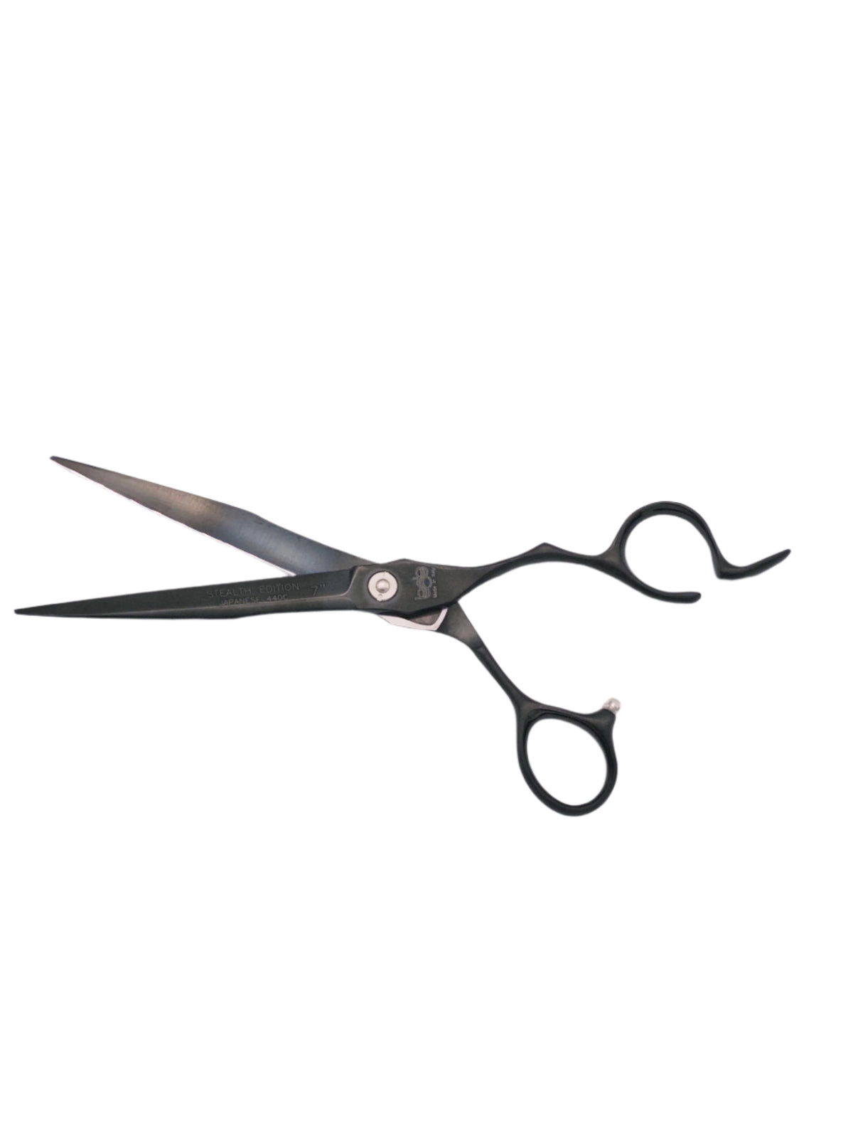 BOB Stealth Edition Black 7 Inch Japanese Steel Scissor 440C Steel - Made In Italy