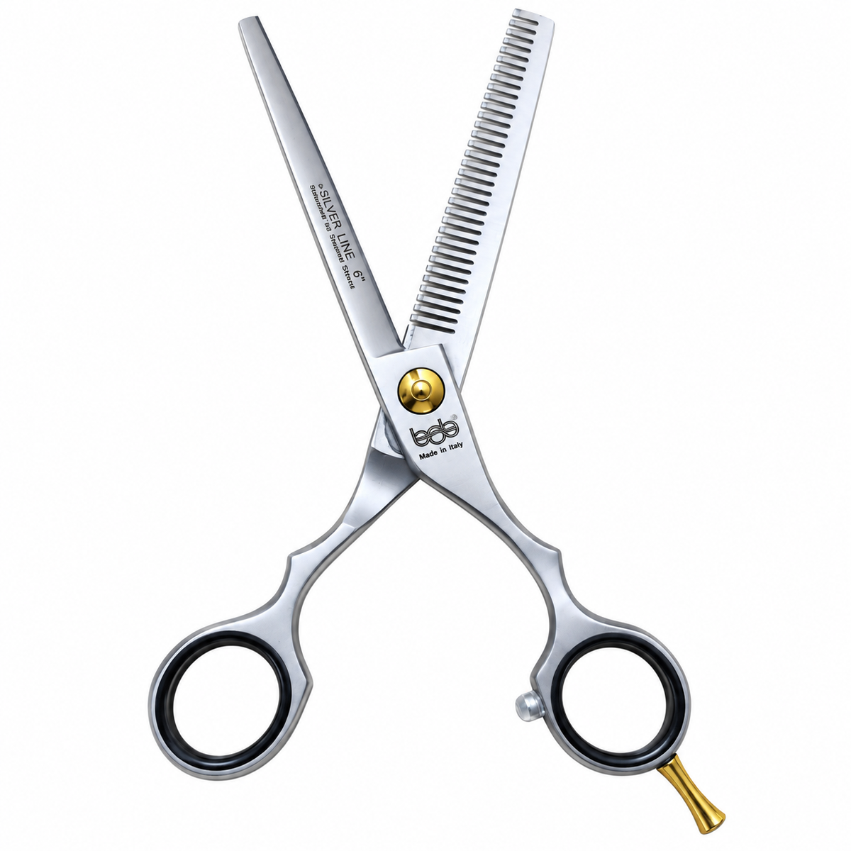 BOB Silver Line Edition 6 Inch Japanese Steel Scissor 440C - Made In Italy - image 4