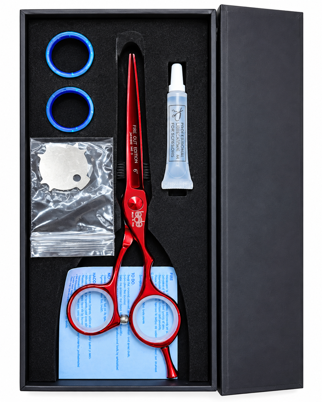 BOB Professional Fire Cut Edition 6 Inch Japanese Steel Scissor 440C - Made In Italy - image 2