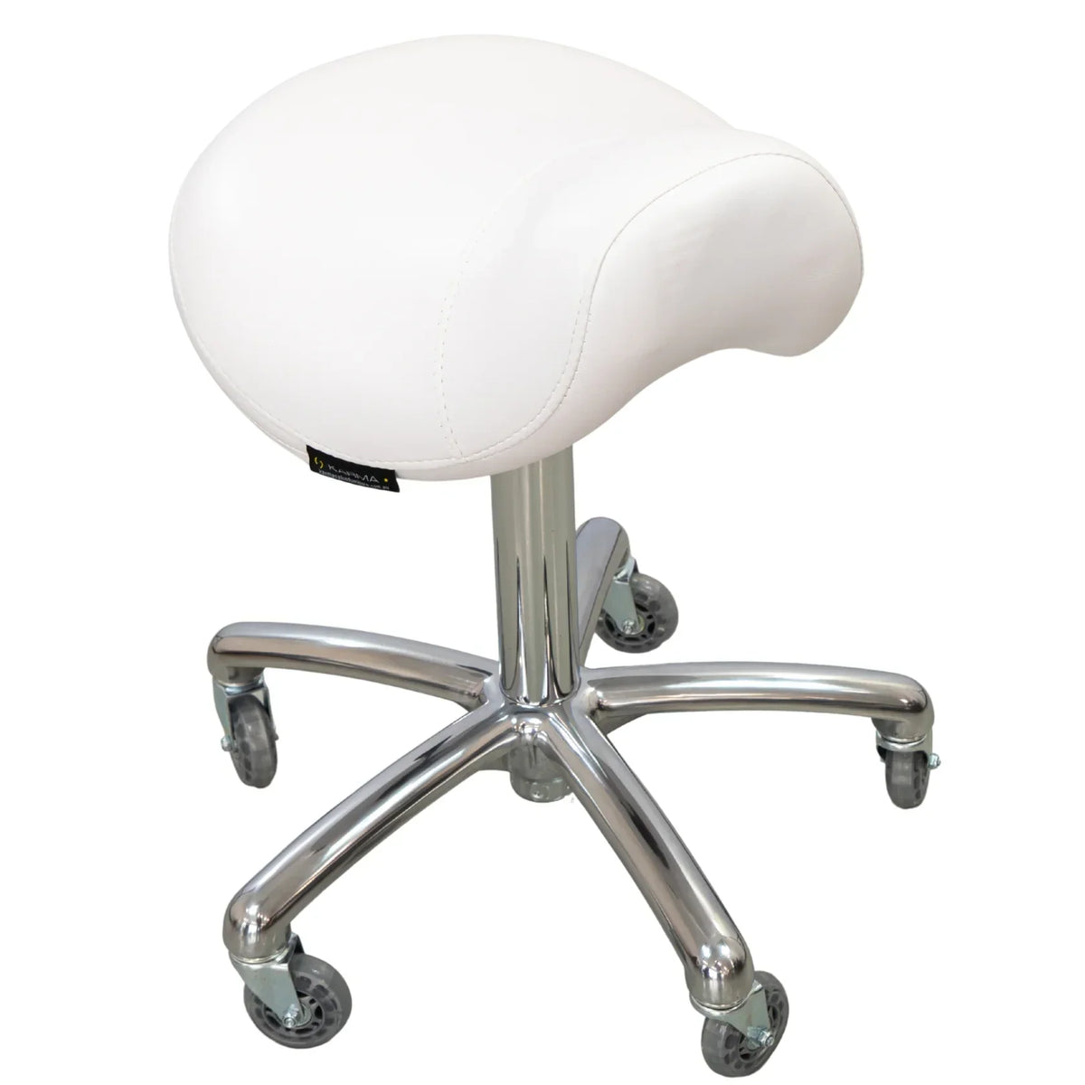 Karma Evandale Salon Saddle Stool White 07040402