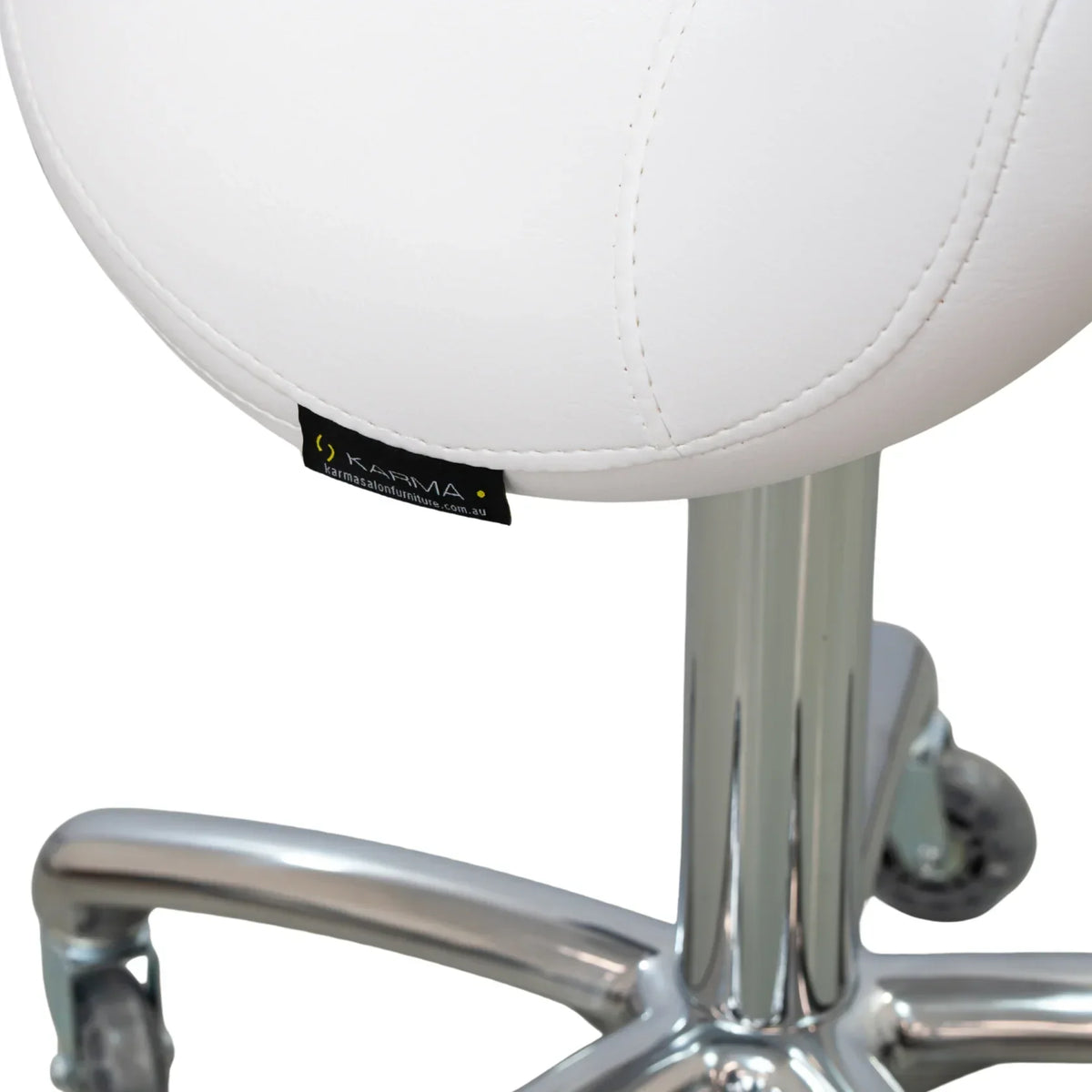 Karma Evandale Salon Saddle Stool White 07040402 - image 4