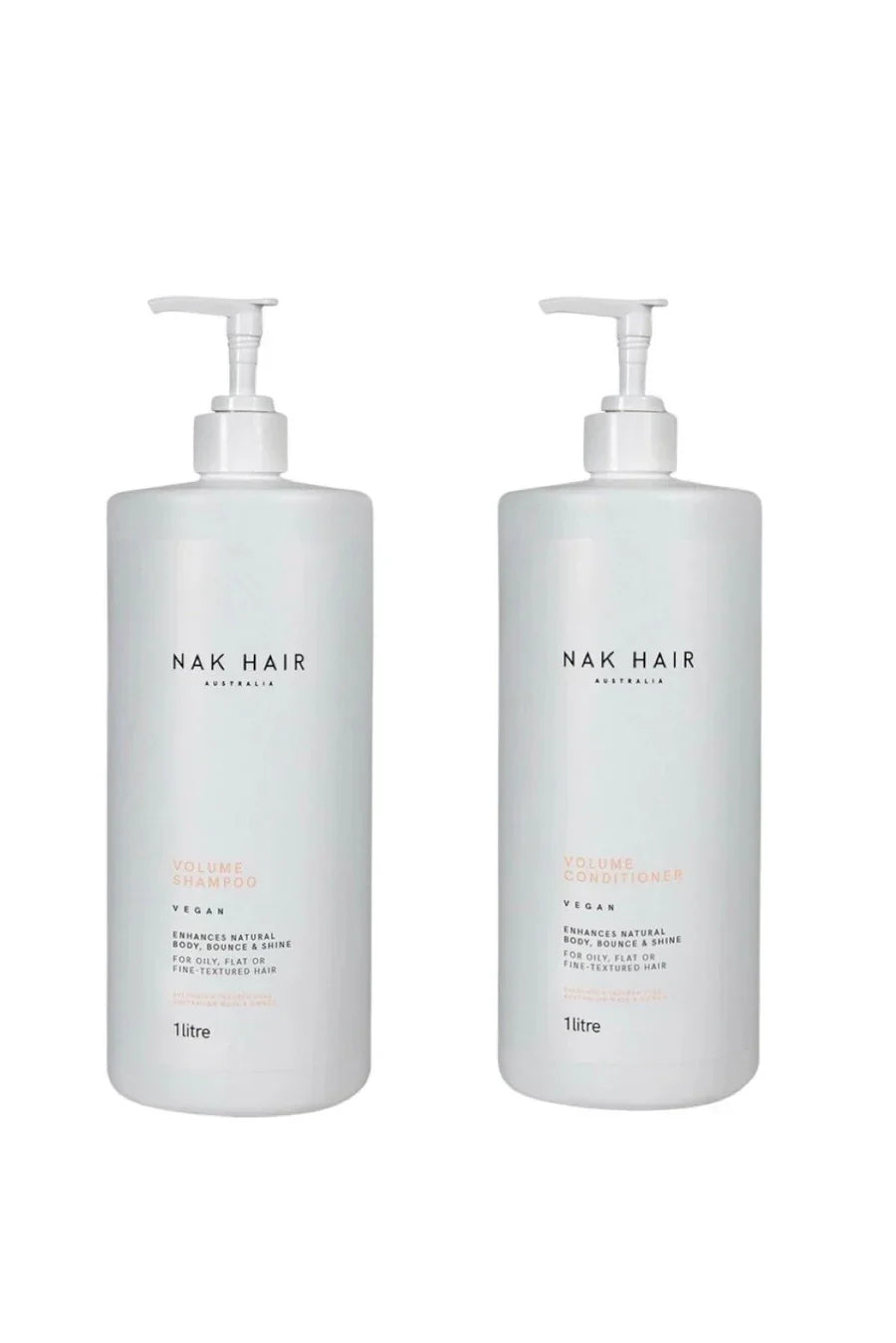 NAK Volume Shampoo and Conditioner 1L Duo