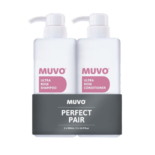 Muvo Ultra Rose Shampoo and Conditioner 500ml Duo